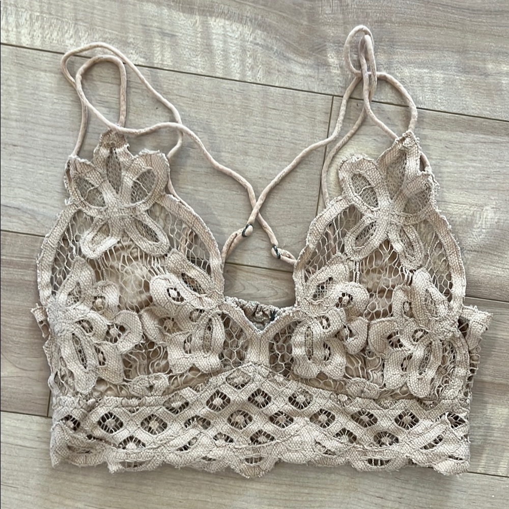 Free People Cream Lace Bralette Intimates